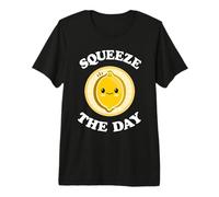 Squeeze The Day Cute Adorable Kawaii Lemon Food Juego de Palabras Camiseta Premium
