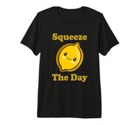 Squeeze The Day Cute Adorable Kawaii Lemon Food Juego de Palabras Camiseta Premium