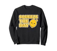 Squeeze The Day Cute Adorable Kawaii Lemon Food Juego de Palabras Sudadera