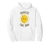 Squeeze The Day Cute Adorable Kawaii Lemon Food Juego de Palabras Sudadera con Capucha