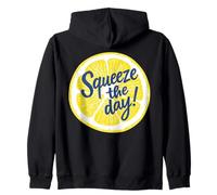 Squeeze The Day Lemon Citrus - Divertido gráfico de Vacaciones de Verano Sudadera con Capucha