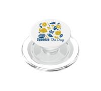 Squeeze The Day, limón, cítricos, Retro, Motivacional para el Verano PopSockets PopGrip para MagSafe