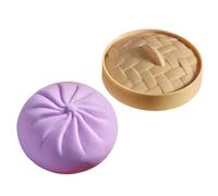 Squeeze Toy - Colorful Steamed Bun Fidget, Soft Realistic Stress Relief Toy with Squishy Texture, Calming Sensory Function, Ideal for Teens Children Classroom Home Work Study