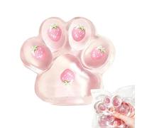 Squeeze Toys, Cat Claw Fidget Rebound Toy, 10x10x2cm/3.94x3.94x0.79 Inches Stress Relief Sensory Play, Soft Pinch Design, Set of Colors for Kids Adults Classroom Birthday Party Prizes