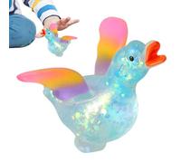 Squeeze Toys - Cute Duck Silicone Sensory Fidget Balls | Shiny Soft Stress Relief Toys Portable Calming Play Gadget for Kids, Adults, Home, Classroom, Office, Travel or Party Holiday