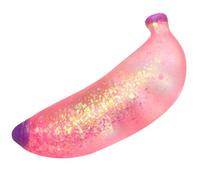 Squeeze Toys - Slow Rising Glitter Soft Banana Stress Relief Toy, Novelty Fidget for Adults Kids Party Favors Stocking Stuffers Goodie Bag Fillers Home Office Classroom Fun