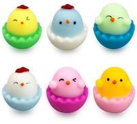 Squeeze Toys Squishy Juguetes, 6 Piezas Mochi Squishy Toys Juguetes Squeeze, Juguetes Antiestrés para Niño Adulto, Mini Juguetes Animales Squishies para Regalos de Pascua Cumpleaños