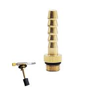 SquEqu Adaptador de manguera de estufa de camping con conector de ajuste de púas para extensión de gas, manguera trenzada EN417, válvula Lindal, propano, butano, isobutano, tanque, estufas de camping