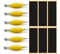 SquEqu Paquete de 12 cintas adhesivas de agarre de diapasón de espuma adhesiva de repuesto + destornillador estándar para destornillador de tuerca para patinetas de dedos, patinador, mini tabla,