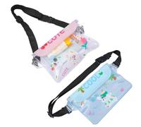 SquEqu Paquete de 2 bolsas impermeables para teléfono, cinturón de cintura, bolsa seca impermeable para natación, buceo, esnórquel, playa, a la deriva, parque acuático, surf, barco, canoa, cruce de