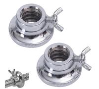 SquEqu Paquete de 2 collares de mancuernas con tuerca de bloqueo giratorio con abrazaderas de tornillo de bloqueo de seguridad para asas de mancuernas roscadas estándar de 1 pulgada, barra de pesas