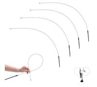 SquEqu Paquete de 5 varitas de repuesto para gatos, varilla de repuesto de alambre de acero flexible de 32 pulgadas para gatos, juguetes de plumas, gusanos, campanas, accesorios de cinta arcoíris