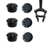 SquEqu Paquete de 6 Tapas de Goma para Horquilla de suspensión de Bicicleta, Cubierta Antipolvo de 19 mm, tapón Protector para Hombro, Puntas Superiores para Horquillas Delanteras de Bicicleta