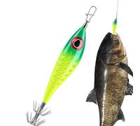Squid Jig - Colorida luz LED con varios ganchos, que , para ríos, lagos, estanques, muelles, barcos, calamares, así como para pescadores al aire libre y entusiastas de la pesca
