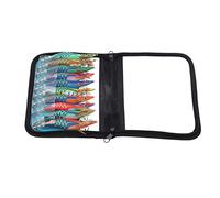 Squid Jig Fishing Lures | 3D Lifelike Eyes & Luminous Tail | Saltwater Shrimp Baits for Night Fishing/Kayak Angling | High Hit Rate Hook Design | 10 - Pack with Storage Bag (3.0#)