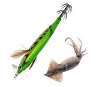 Squid Jig High Brightness Glow - Tackle with Strong Hooks Fishing Lure | | Saltwater Bait with Double Layer Umbrella Hooks Realistic Swimming Action for Night Cuttlefish and Octopus Catch