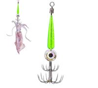 Squid Lures Fishing Saltwater - Fishing Lures Kit |Squid Hook Fiishing Light Waterproof |Underwater Sea Fishingg Jigs|Squids Jigs Hook Kit For Fishiing Cuttlefish, Fish Tackle Accessory