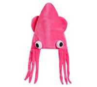 Squid Plush Hat, Kids Costume Headwear, Novelty Animal Cap, Breathable Soft Party Hat, Fun Dress Up Accessory for Photography Stage Shows Halloween Christmas Birthday Kids Adults Boys Girls Use