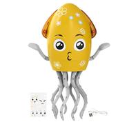 Squid Toy, Dancing Squid Plaything, Interactive Wiggling Robot with Lights and Music, Fun Educational Activity for Kids Preschool Girls Birthday Party Home School , 3.94x7.87x2.76 Inches