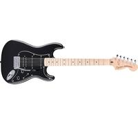 Squier by Fender Affinity Strat Junior HSS Guitarra Eléctrica, Arce, Negro | Guitarra eléctrica tamaño reducido para niños y principiantes, pastilla HSS, diapasón de arce, ideal para aprender