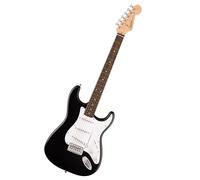 Squier by Fender Debut Stratocaster Guitarra Eléctrica Principiantes, Negra | Guitarra eléctrica para principiantes y niños, lecciones virtuales gratuitas, mástil fácil de tocar