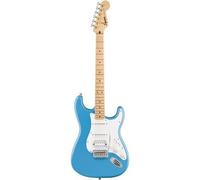 Squier by Fender - Guitarra eléctrica Sonic® Stratocaster® de edición limitada, HSS, diapasón de arce, golpeador blanco, azul California