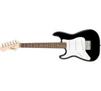 Squier by Fender Mini Stratocaster Zurdo Niños Guitarra Eléctrica Negra | Guitarra eléctrica de escala corta para principiantes, para zurdos, de 5 a 9 años, fácil de transportar
