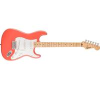Squier by Fender Sonic Stratocaster Guitarra Eléctrica Coral 3/4 | Guitarra eléctrica para principiantes, mástil de fácil ejecución, incluye lecciones virtuales gratuitas