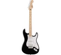 Squier by Fender Sonic Stratocaster, Guitarra Eléctrica, Diapasón de Arce, Golpeador Blanco, Negro, Incluye cursos virtuales gratuitos en Fender Play