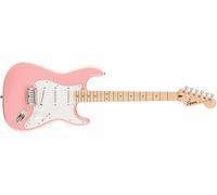 Guitarra eléctrica FSR Squier Sonic® Stratocaster® HT, diapasón de arce, golpeador blanco, Shell Pink