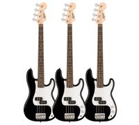 Squier Mini Precision Bass Black pack of 3