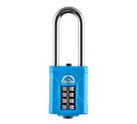 Squire Candado de resistencia media (35 CLR azul) - Candado de color con grillete abierto más resistente - Acero laminado cubierto para resistencia a la corrosión - Cerradura resistente a la