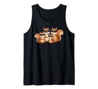 Squirrel Family Sunglasses Graphic Animal Lover Squirrel Camiseta sin Mangas