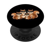 Squirrel Family Sunglasses Graphic Animal Lover Squirrel PopSockets PopGrip Adhesivo