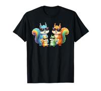 Squirrel Family Sunglasses Graphic Cute Colorful Squirrel Camiseta