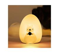 Squirrel Kids Night Light, Cute Silicone Baby Night Light with Touch Control, Squishy Portable Rechargeable Led Animal Nusery Lamp for Toddlers Room,