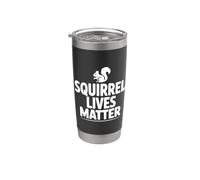 Squirrel Lives Matter Funny Wildlife Lovers Declaración Vaso térmico de acero inoxidable de doble pared