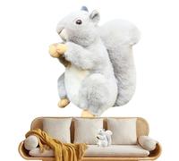 Squirrel Plush - Big Tail 20 cm Cute Cute Cuddle Animal Soft Toy | Adorable Snuggle Doll for Kids and Adults Home Decoration Accessories for Living Room Bedroom Dorm Nursery Gift Collection