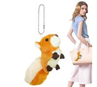 Squirrel Plush Doll Key Holder - Plush Doll Cartoon Key Holder | Squirrel Key Holder | 10cm/3.9inch Brown Squirrel Bag Charm Backpack Purse Pendant, Animal Stuffed Toy For Car, Bag, Wallet, A