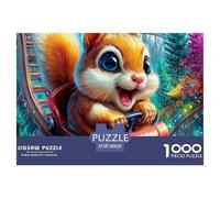 Squirrel Puzzle 1000 Piezas para Pasatiempo Creativo Clásicos Regalos Obra De Arte Rompecabezas Desafiante Noches De Juegos Adultos Y Niños A Partir De 12 Años 38x26cm/1000pcs