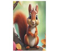Squirrel Puzzle de madera infantil 1000 piezas - Juego de educación motriz fina y concentración - Puzzles para adultos 78×53cm