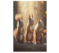 Squirrel Puzzle de madera infantil 1000 piezas - Juego de educación motriz fina y concentración - Puzzles para adultos 78×53cm
