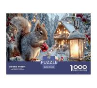 Squirrel Puzzles 1000 Piezas para Adultos Fauna Silvestre Puzzle Juego for The Whole para Mujeres, Regalos para Hombres Cartón 100% Reciclado Decoración del Hogar 70x50cm/1000pcs