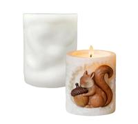 Squirrel Resin Molds, 3D Animal Silicone Epoxy Moulds, 3D Cute Reusable Silicone Acorn Decorations | Animal Candle Mold | For Thanksgiving Holiday Birthday Party Offices Home Room Desk Desktop