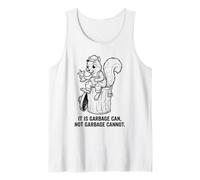 Squirrel Retro Basura Can Not Garbage Cannot Funny Snack Camiseta sin Mangas