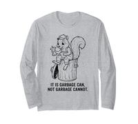 Squirrel Retro Basura Can Not Garbage Cannot Funny Snack Manga Larga