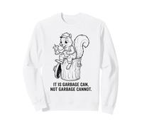 Squirrel Retro Basura Can Not Garbage Cannot Funny Snack Sudadera