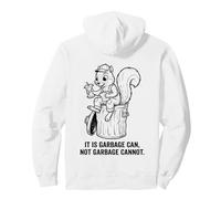 Squirrel Retro Basura Can Not Garbage Cannot Funny Snack Sudadera con Capucha