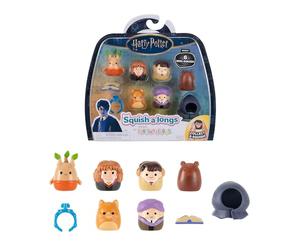 Squish-a-Long SQAL0105 - Harry Potter - Juego de 6 Mini Juguetes de Prensa de 2,5 cm con 2 Accesorios, 1 Anillo y 1 guía de colector - Recoger, intercambiar y Jugar