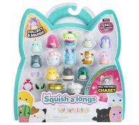 Squish-a-longs Paquete de 14 - (Ola 2, Estilo 1) - (14) Mini-Squish de 1 Pulgada con (4) Accesorios, (1) Accesorio de Anillo y (1) guía de coleccionista - Colecciona, intercambia y Juega